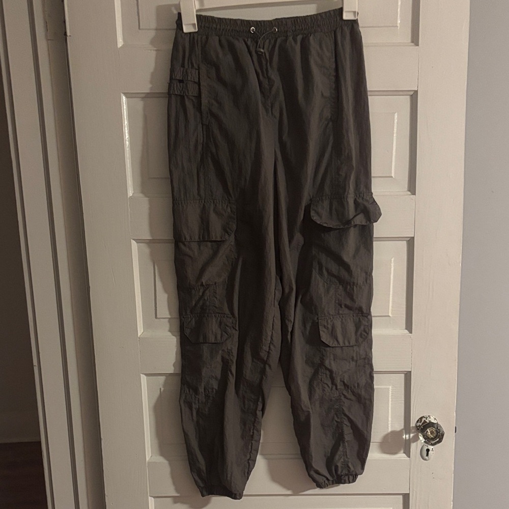 Charlotte Russe Dark Gray Cargo Track Pants